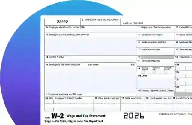 IRS W2 tax form