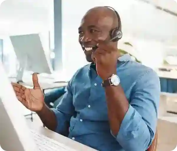 Support man on support call