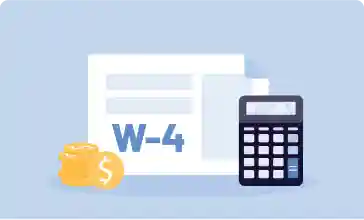 An image of a w4 form with a calculator.