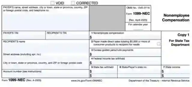 tax form 1099 form image