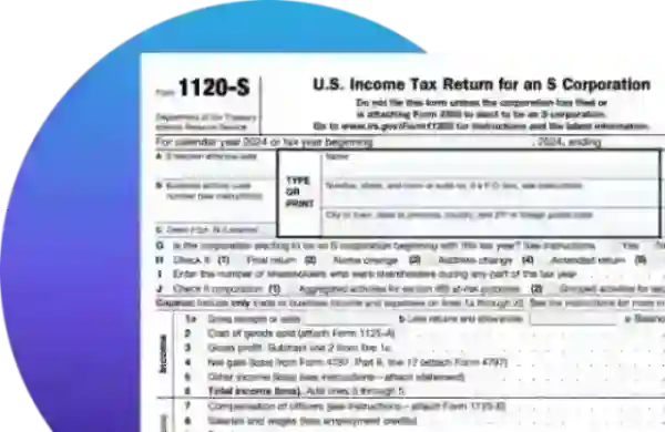 IRS 1120s tax form