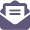 Icon of an envelope with a letter inside it