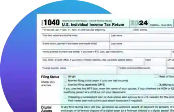 IRS 1040 tax form